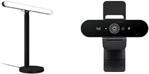 Logitech Litra Beam Premium-LED-Gaming-Hauptlicht mit TrueSoft + Brio Stream Webcam - Ultra 4K HD-Videogespräche von Logitech