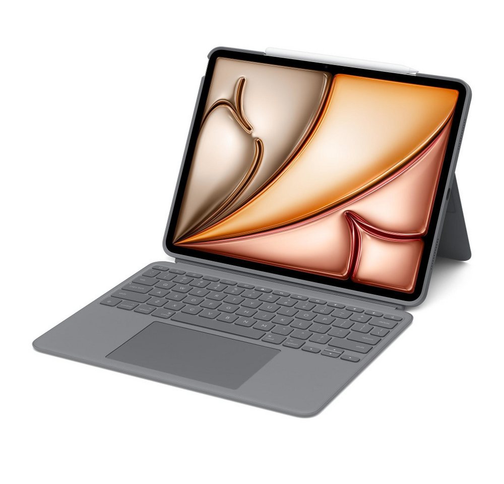 Logitech Logitech Combo Touch Keyboard Case für 13" iPad Air (M2), Grau Tablet-Tastatur von Logitech