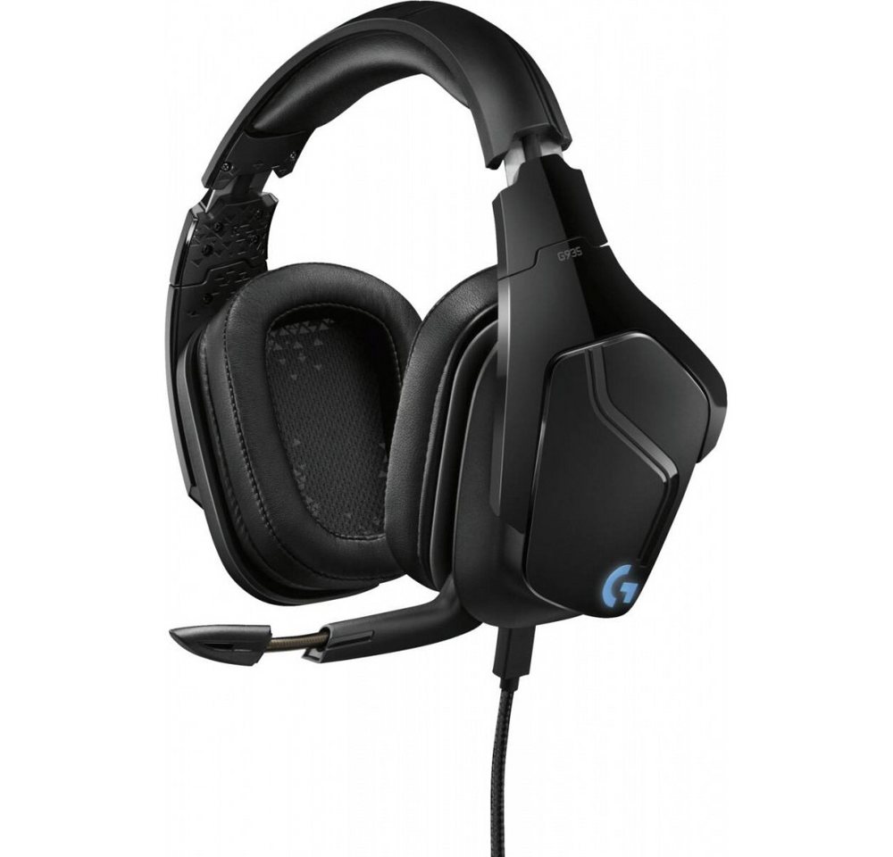 Logitech Logitech G935 LIGHTSYNC Wireless 7.1 Gaming Headset Kopfhörer (7.1 Surround Sound, kabellos, Mikrofon-Stummschaltung, 802.11ac, Kabelloses Gaming-Headset mit 7.1 Surround Sound) von Logitech