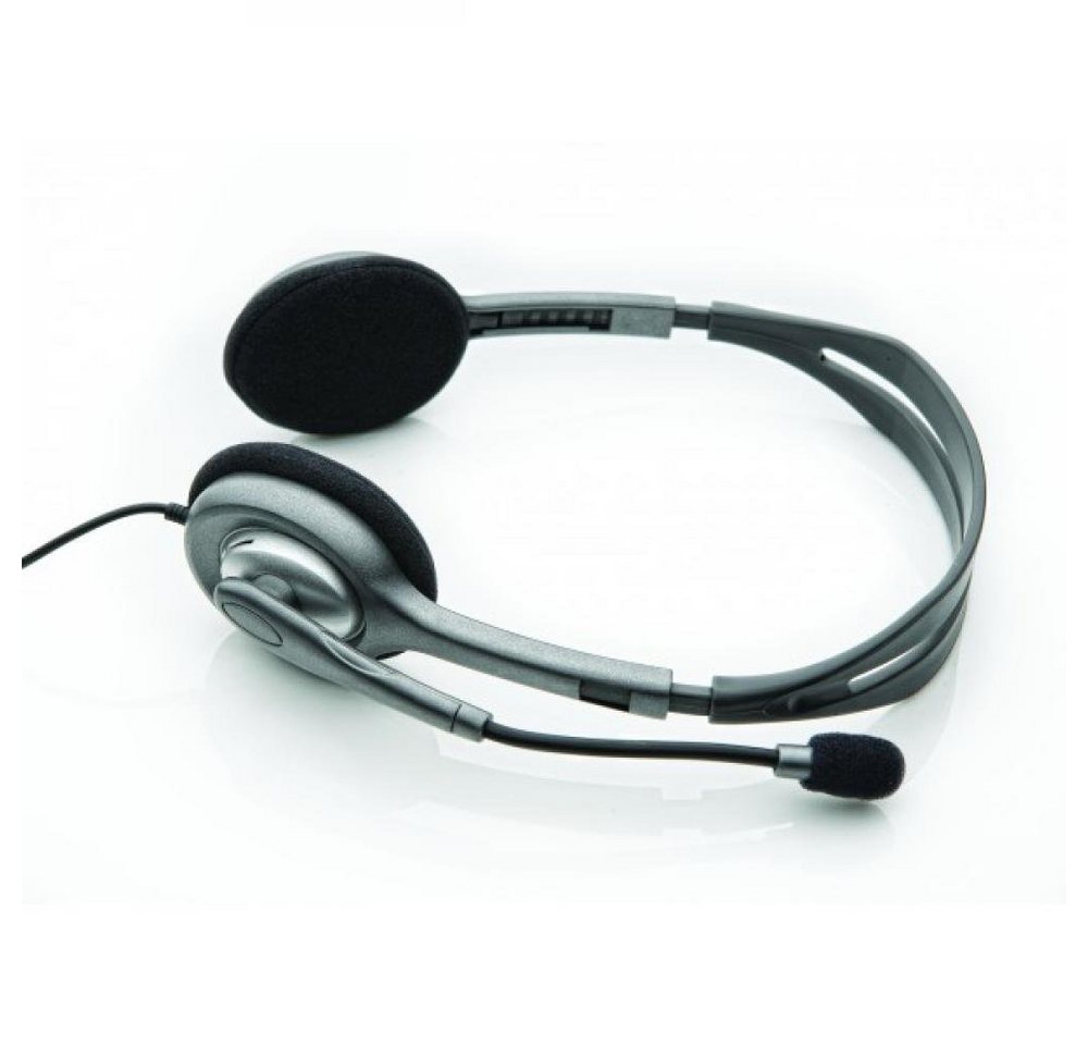 Logitech Logitech H110, Stereophonisch, Schwarz, Silber, verkabelt, 3.5 mm, 200 PC-Headset von Logitech