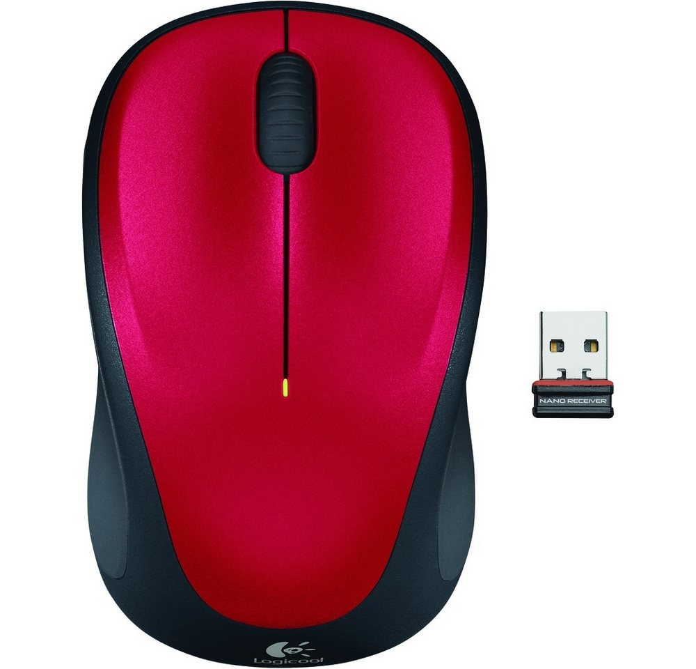 Logitech Logitech M235 Funkmaus - kompakt und rot. Maus (2.4-GHz-Funkverbindung, Kompakte und leichte Bauweise) von Logitech