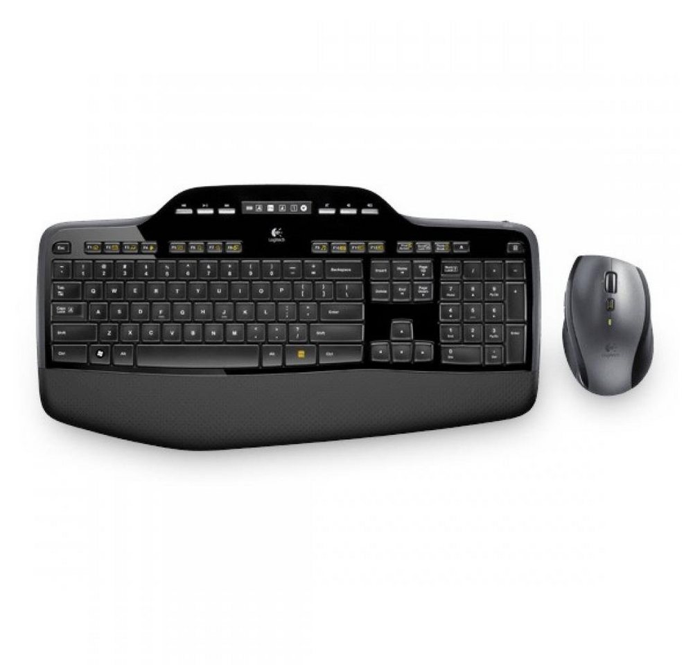 Logitech Logitech Wireless Desktop MK710 - Tastatur - Optisch - QWERTY - Schwar Tastatur- und Maus-Set von Logitech