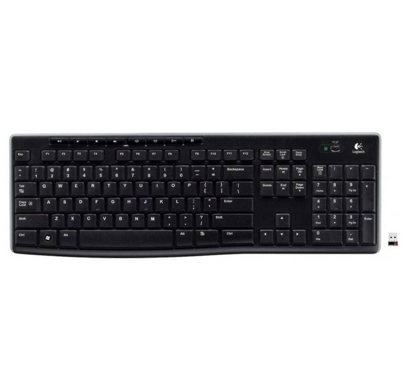 Logitech Logitech Wireless Keyboard K270 - Tastatur - QWERTY - Schwarz Tastatur von Logitech