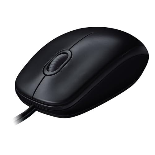 Logitech M100 Kabelgebundene USB-Maus, 3 Tasten, 1000 DPI Optical Tracking, Für Links- und Rechtshänder, Kompatibel mit PC, Mac, Laptop - Grau von Logitech