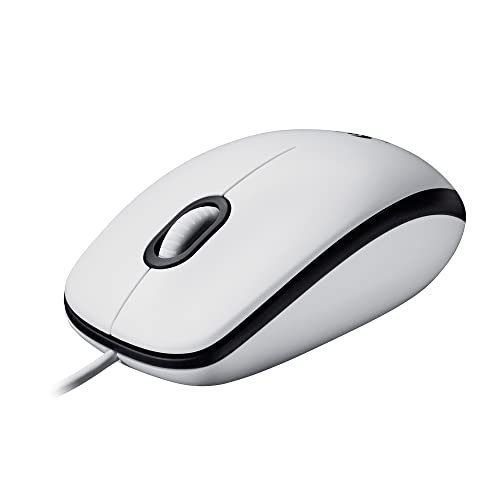 Logitech M100 Kabelgebundene USB-Maus, 3 Tasten, 1000 DPI Optical Tracking, Für Links- und Rechtshänder, Kompatibel mit PC, Mac, Laptop - Weiß Logitech M100 Kabelgebundene USB-Maus, 3 Tasten, 1000 DPI Optical Tracking, Für Links- und Rechtshänder, Kompatibel mit PC, Mac, Laptop - Weiß von Logitech