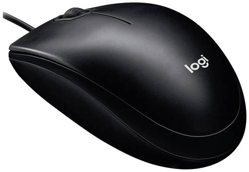 Logitech M100 Maus Kabelgebunden Optisch Schwarz 3 Tasten 1000 dpi von Logitech