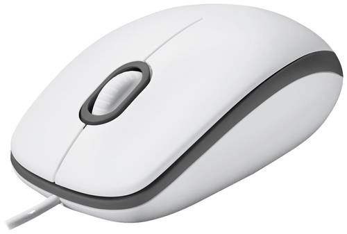 Logitech M100 Maus Kabelgebunden Optisch Weiß 3 Tasten 1000 dpi von Logitech