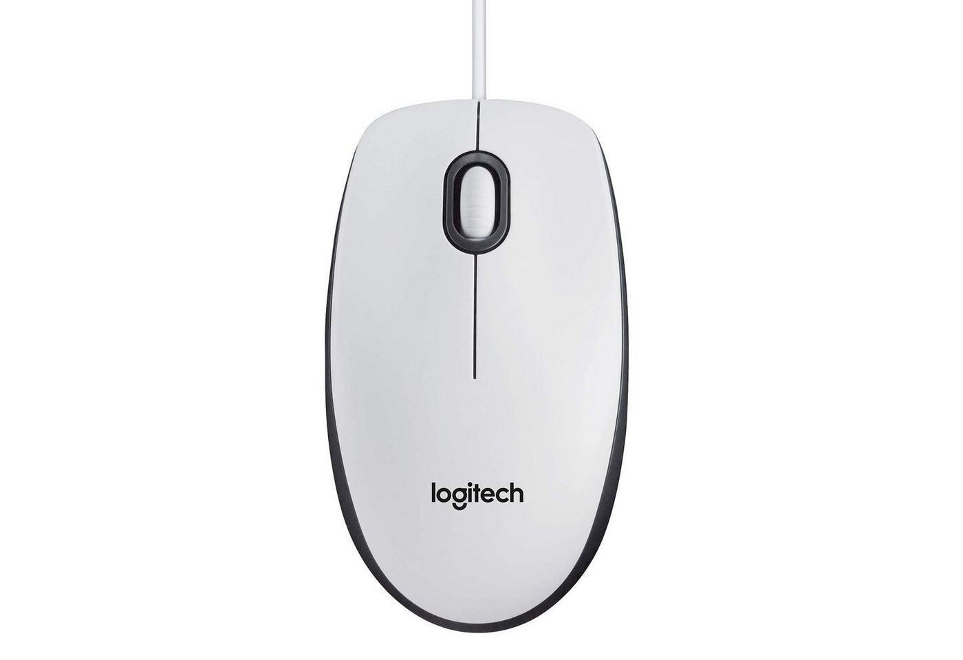Logitech M100 Maus mit Kabel 1000DPI USB-Anschluss 3 beidhändig PC/Mac Weiß Maus von Logitech