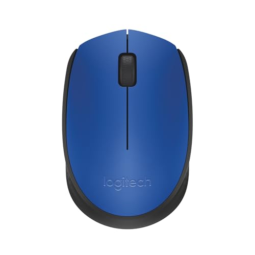 Logitech M171 Kabellose Maus, 2.4 GHz Verbindung via USB-Empfänger, Optischer Sensor, 12-Monate Akkulaufzeit, Für Links- und Rechtshänder, 3 Tasten, PC/Mac - Blau von Logitech