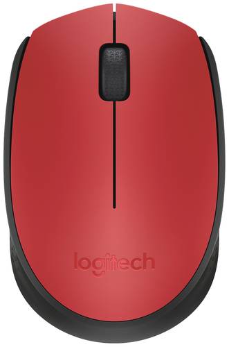 Logitech M171 Maus Kabellos, Funk Optisch Rot, Schwarz 3 Tasten 1000 dpi von Logitech