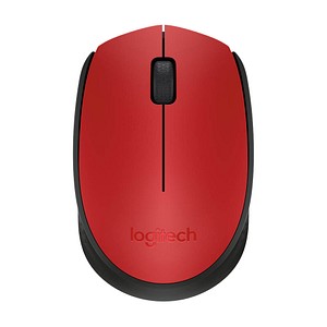 Logitech M171 Maus kabellos schwarz, rot von Logitech