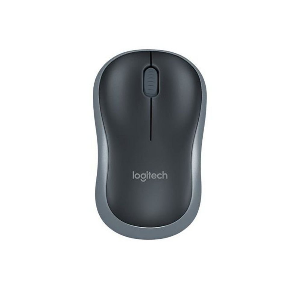 Logitech M185 Maus (wireless, USB Empfänger, schwarz, grau, batteriebetrieben, Scrollrad) von Logitech