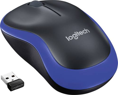 Logitech M185 Maus Funk Optisch Blau 3 Tasten 1000 dpi von Logitech