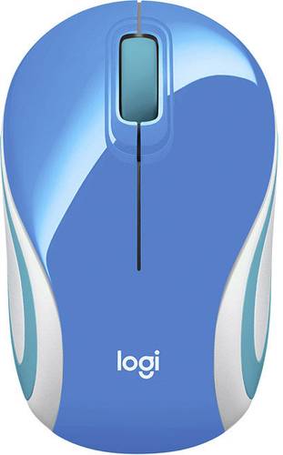 Logitech M187 Maus Funk Optisch Blau 3 Tasten 1000 dpi von Logitech