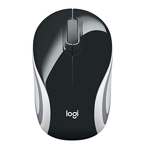 Logitech M187 Ultramobile Kabellose Maus, 2.4 GHz Verbindung via Nano-USB-Empfänger, 1000 DPI Sensor, Kompaktes Design, 3 Tasten, PC/Mac - Schwarz von Logitech