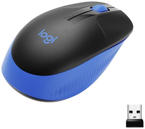 Logitech M190 Maus Funk Optisch Blau 3 Tasten 1000 dpi von Logitech