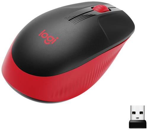Logitech M190 Maus Funk Optisch Rot 3 Tasten 1000 dpi Logitech M190 Maus Funk Optisch Rot 3 Tasten 1000 dpi von Logitech