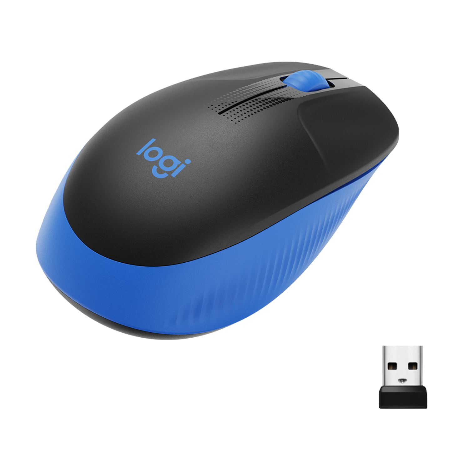 Logitech M190 Wireless Mouse, blau, USB-Nano Empfänger, 1000 DPI Auflösung von Logitech