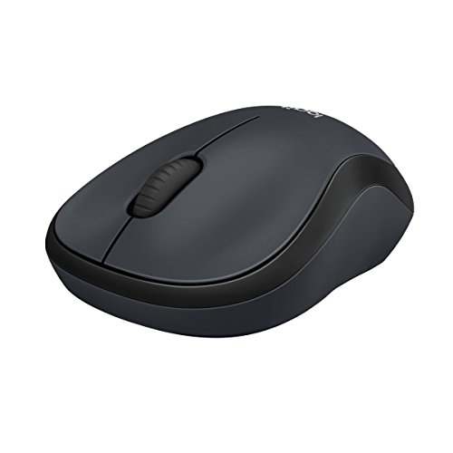 Logitech M220 SILENT Kabellose Maus, 2,4 GHz mit USB-Empfänger, 1000 DPI Optical Tracking, 18 Monate Batterielaufzeit, Für Links- & Rechtshänder, Kompatibel mit PC, Mac, Laptop - Grau, Schwarz von Logitech