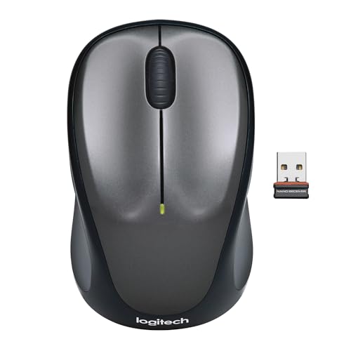 Logitech M235 Kabellose Maus, 2,4 GHz mit USB-Unifying-Empfänger, 1000 DPI Optical Tracking, 12 Monatige Batterielaufzeit, Kompatibel mit PC, Mac, Laptop und Chromebook - Grau von Logitech