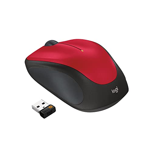 Logitech M235 Kabellose Maus, 2,4 GHz mit USB-Unifying-Empfänger, 1000 DPI Optical Tracking, 12 Monatige Batterielaufzeit, Kompatibel mit PC, Mac, Laptop und Chromebook - Rot von Logitech