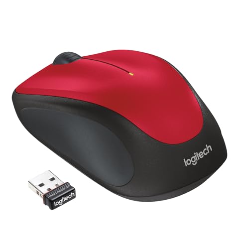 Logitech M235 Kabellose Maus, 2,4 GHz mit USB-Unifying-Empfänger, 1000 DPI Optical Tracking, 12 Monatige Batterielaufzeit, Kompatibel mit PC, Mac, Laptop und Chromebook - Rot Logitech M235 Kabellose Maus, 2,4 GHz mit USB-Unifying-Empfänger, 1000 DPI Optical Tracking, 12 Monatige Batterielaufzeit, Kompatibel mit PC, Mac, Laptop und Chromebook - Rot von Logitech