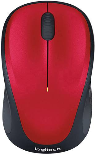 Logitech M235 Maus Funk Optisch Rot/Schwarz 3 Tasten 1000 dpi von Logitech