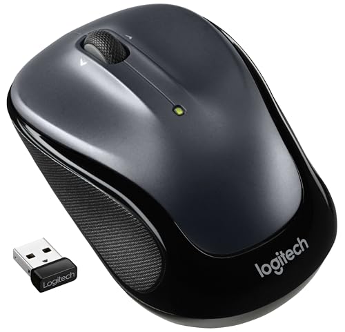 Logitech M325s Kabellose Maus, 2.4 GHz Verbindung via USB-Empfänger, 1000 DPI Optischer Sensor, 18-Monate Akkulaufzeit, 3 Tasten, PC/Mac/Laptop/Chromebook - Dunkelgrau von Logitech