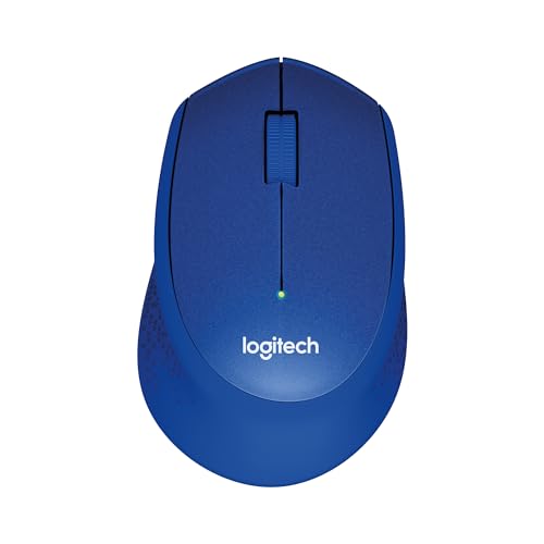 Logitech M330 SILENT PLUS Kabellose Maus, 2,4 GHz mit USB-Nano-Empfänger, 1000 DPI Optical Tracking, 2 Jahre Batterielaufzeit, Kompatibel mit PC, Mac, Laptop, Chromebook - Blau von Logitech
