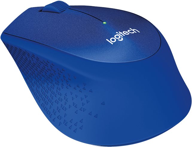 Logitech M330 SILENT PLUS - Maus - 3 Tasten - drahtlos - 2,4 GHz - kabelloser Empfänger (USB) - Blau (910-004910) von Logitech