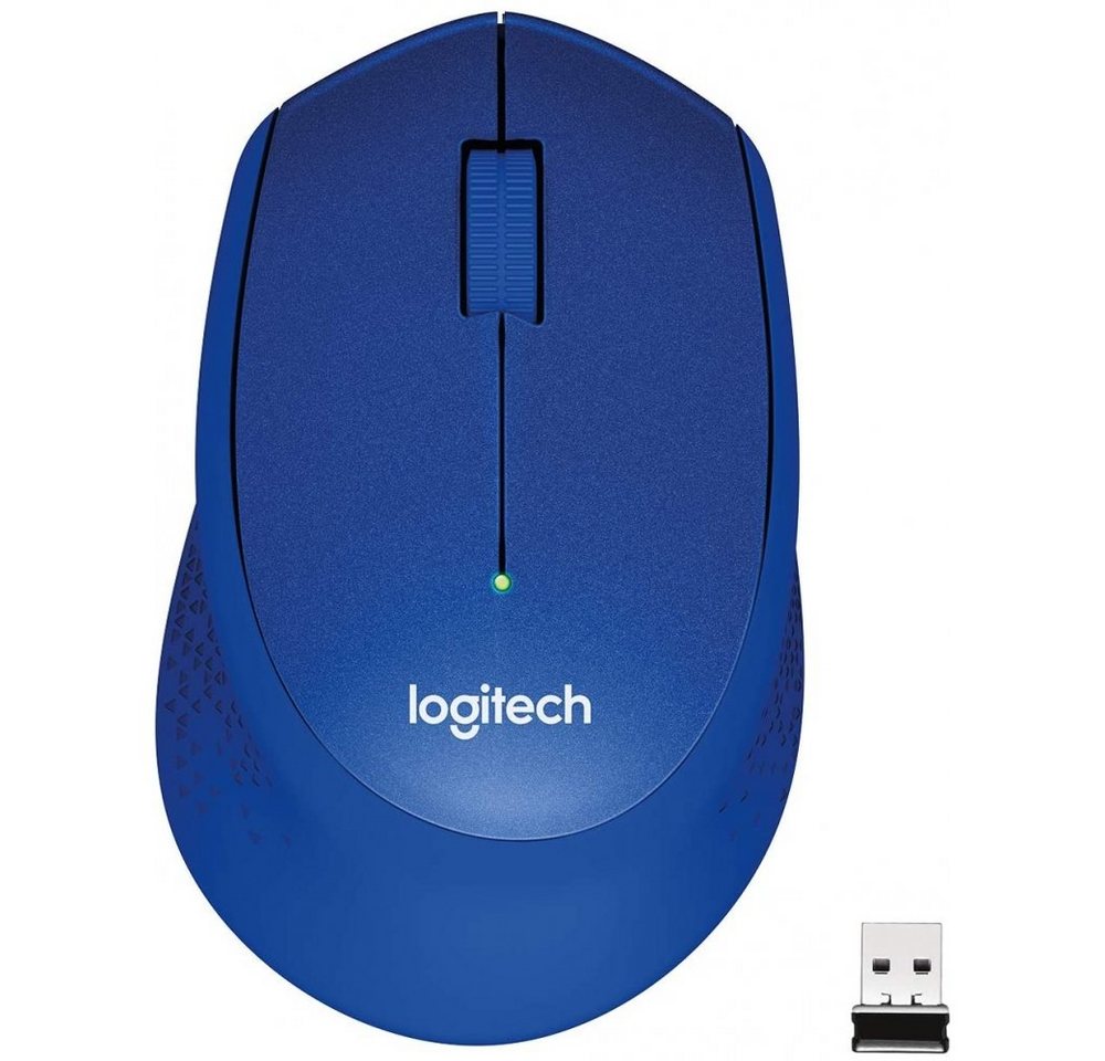 Logitech M330 Silent Plus - Wireless Maus - blau Maus von Logitech