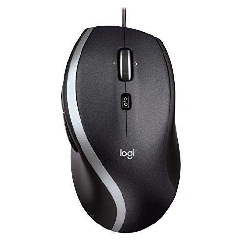 Logitech M500 PC-Maus mit Kabel, USB-Anschluss, 1000 DPI Laser-Sensor, 7 Tasten, PC/Mac - Schwarz von Logitech