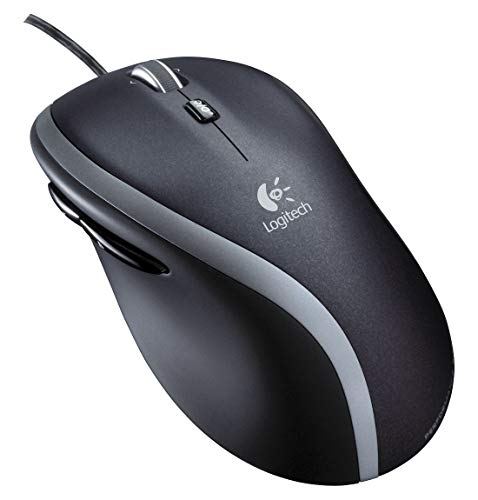 Logitech M500 PC-Maus mit Kabel, USB-Anschluss, 1000 DPI Laser-Sensor, 7 Tasten, PC/Mac - Schwarz von Logitech