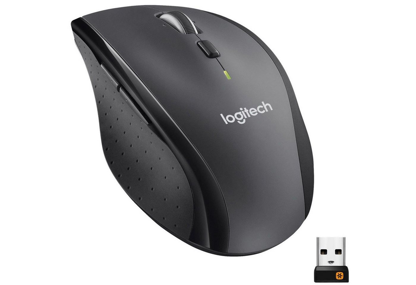 Logitech M705 USB ergonomische Funkmaus Mäuse (Wireless, Plug&Play, optischer Maussensor, 3 Tasten mit Scrollrad) von Logitech