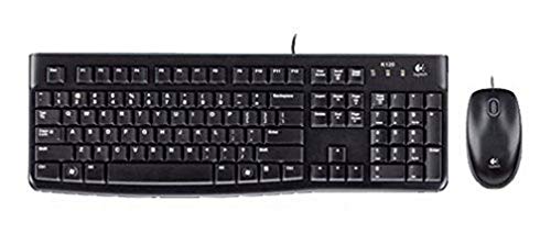 Logitech MK120 Kabelgebundenes Set mit Tastatur und Maus für Windows, Italienisches QWERTY-Layout - Schwarz von Logitech