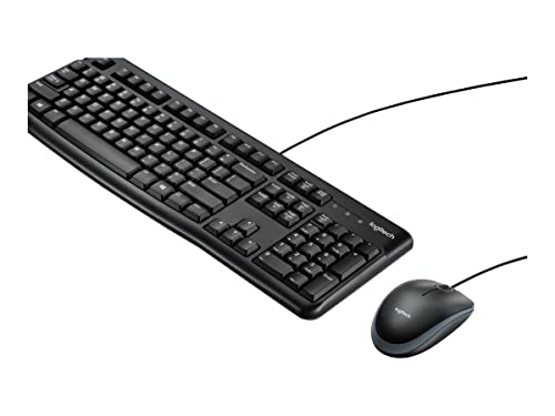 Logitech MK120 Kabelgebundenes Set mit Tastatur und Maus für Windows, Portugiesisches QWERTY-Layout - Schwarz von Logitech