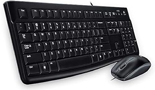 Logitech MK120 Kabelgebundenes Tastatur-Maus-Set, Optische Maus, USB-Anschluss, PC/Laptop, Bulgarisches Layout - Schwarz von Logitech