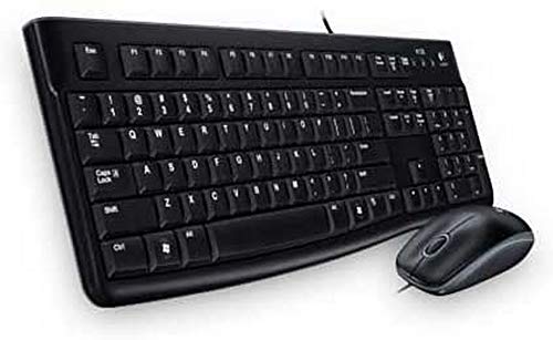Logitech MK120 Kabelgebundenes Tastatur-Maus-Set, Optische Maus, USB-Anschluss, PC/Laptop, Russisches Layout - Schwarz von Logitech