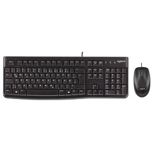 Logitech MK120 Tastatur-Maus-Set kabelgebunden schwarz von Logitech