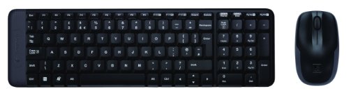 Logitech MK220 Kabelloses Tastatur-Maus-Set, 2.4 GHz Verbindung via USB-Empfänger, 10m Reichweite, 24-Monate Batterielaufzeit, Kompaktes Design, PC/Laptop, Russisches Layout - Schwarz von Logitech