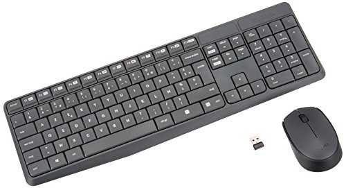 Logitech MK235 Kabelloses Set mit Tastatur und Maus für Windows, Französisches AZERTY-Layout - Grau von Logitech