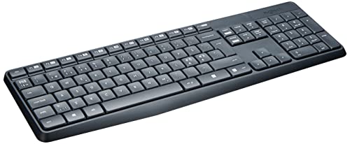 Logitech MK235 Kabelloses Set mit Tastatur und Maus für Windows, Skandinavisches QWERTY-Layout - Grau von Logitech