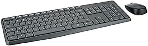 Logitech MK235 Kabelloses Tastatur-Maus-Set, 2.4 GHz Verbindung via Unifying Nano USB-Empfänger, 10m Reichweite, 15 FN-Tasten, 3-Jahre Batterielaufzeit, PC/Laptop, Kroatisch/Slowenisches Layout - Grau von Logitech