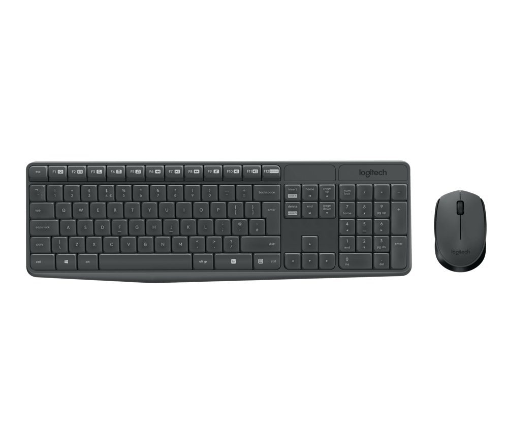 Logitech MK235 Wireless kabellos anthrazit 920-007905 Tastatur- und Maus-Set von Logitech