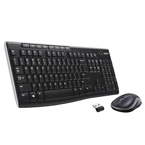 Logitech MK270 Kabelloses Set mit Tastatur und Maus für Windows, Belgisches AZERTY-Layout - Schwarz von Logitech