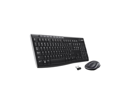 Logitech MK270 Kabelloses Set mit Tastatur und Maus für Windows, Französisches AZERTY-Layout - Schwarz von Logitech