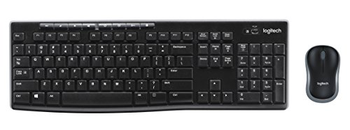 Logitech MK270 Kabelloses Set mit Tastatur und Maus für Windows, Spanisches QWERTY-Layout - Schwarz von Logitech