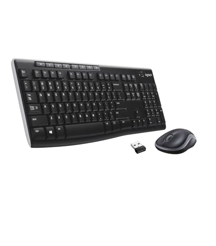 Logitech MK270 Kabelloses Set mit Tastatur und Maus für Windows, Spanisches QWERTY-Layout - Schwarz von Logitech