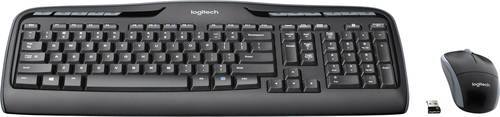 Logitech MK330 Funk Tastatur, Maus-Set Multimediatasten US-International, QWERTY Schwarz von Logitech