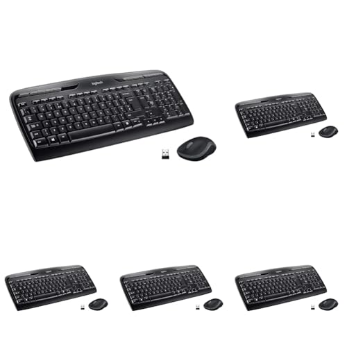 Logitech MK330 Kabelloses Tastatur-Maus-Set, 2.4 GHz Verbindung via USB-Empfänger, 4 programmierbare G-Tasten, 12 bis 24-Monate Batterielaufzeit, PC/Laptop, Deutsches QWERTZ-Layout - Schwarz Logitech MK330 Kabelloses Tastatur-Maus-Set, 2.4 GHz Verbindung via USB-Empfänger, 4 programmierbare G-Tasten, 12 bis 24-Monate Batterielaufzeit, PC/Laptop, Deutsches QWERTZ-Layout - Schwarz von Logitech